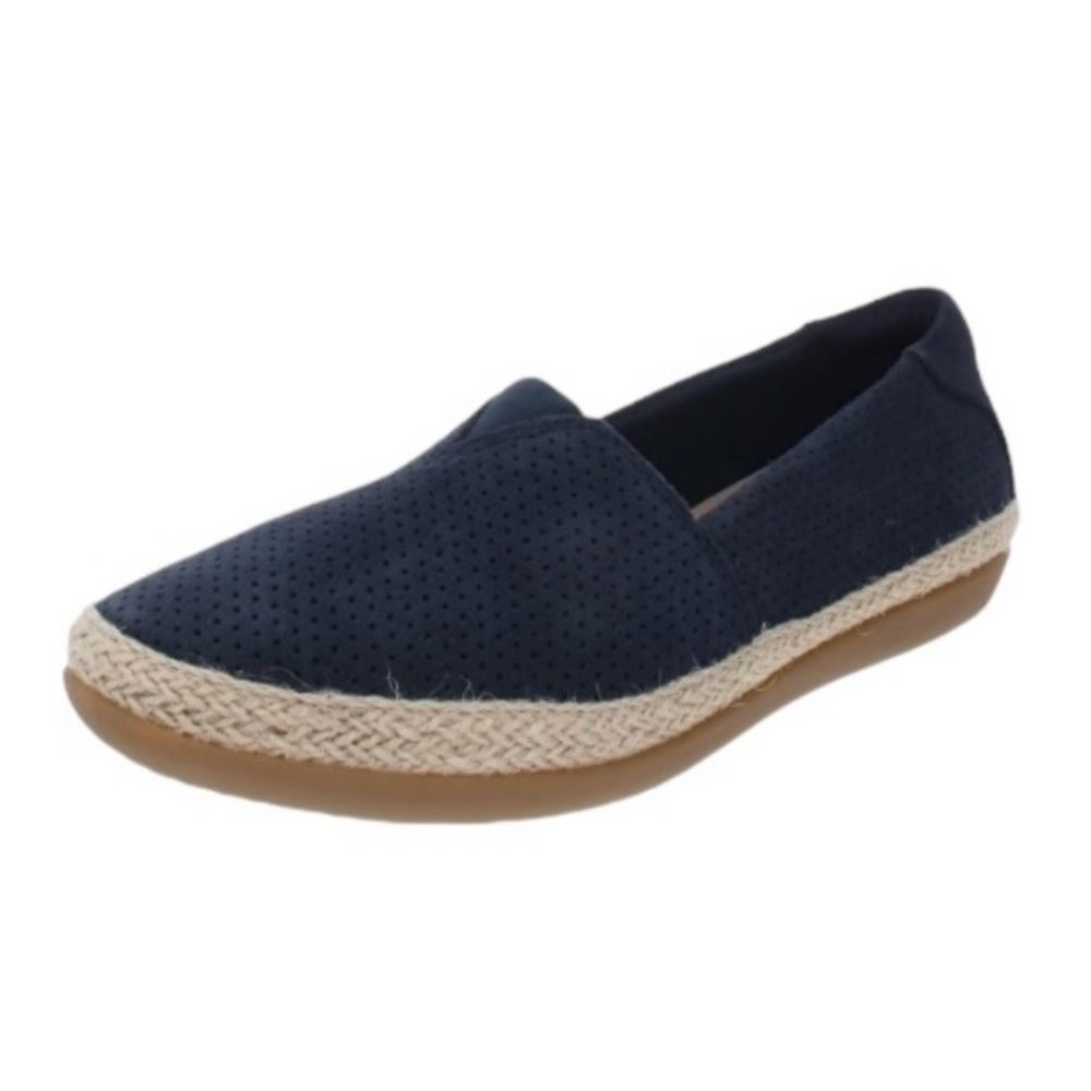 Clark’s Danelly Sky Loafer Navy Suede Leather Size 7 M EUC